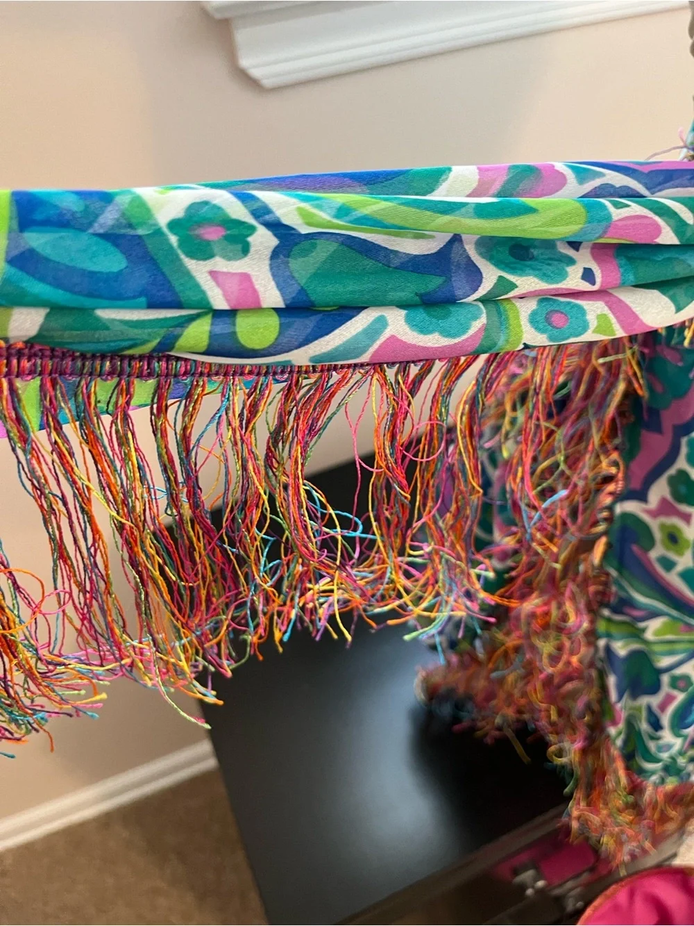 Women’s Floral Swim Sarong in Teal, Green & Pink